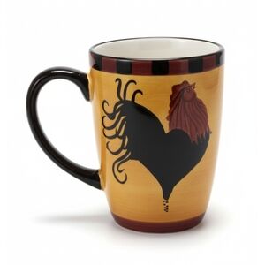 Certified‎ International Rooster Mug - Black and Orange